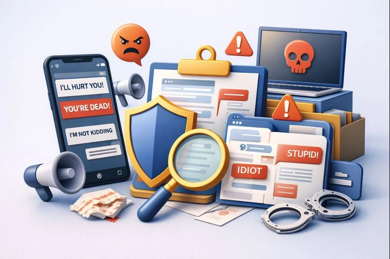دفاع در پرونده تهدید و توهین